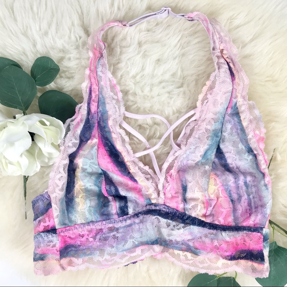 PINK Victoria’s Secret Rainbow Lace Bralette